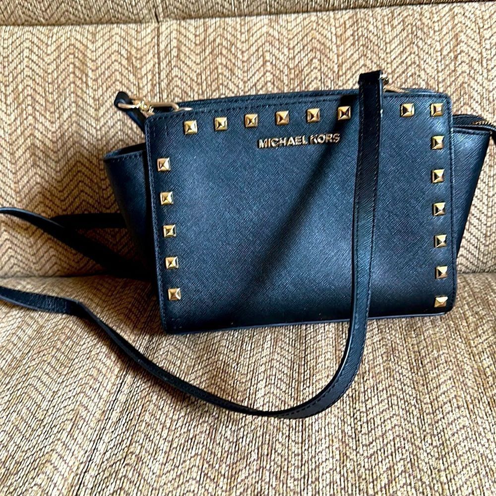 Michael Kors Selma studded messenger crossbody bag